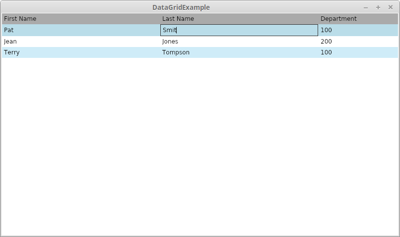 Avalonia DataGrid Editing Values
