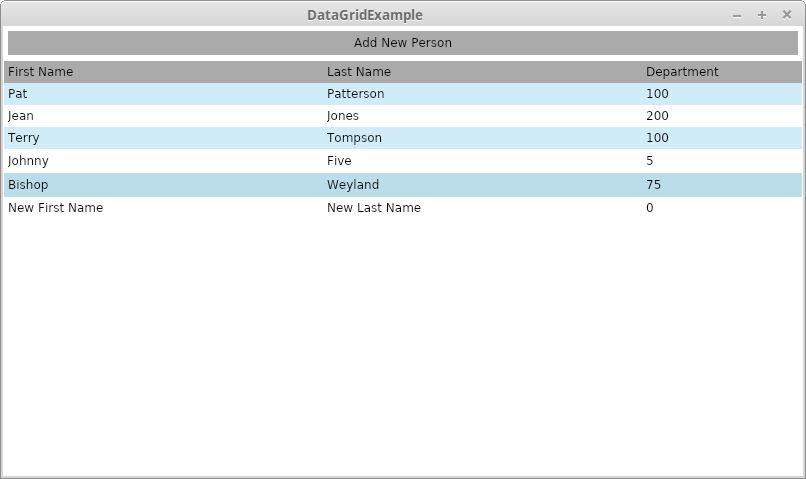 Avalonia DataGrid Getting Started Final