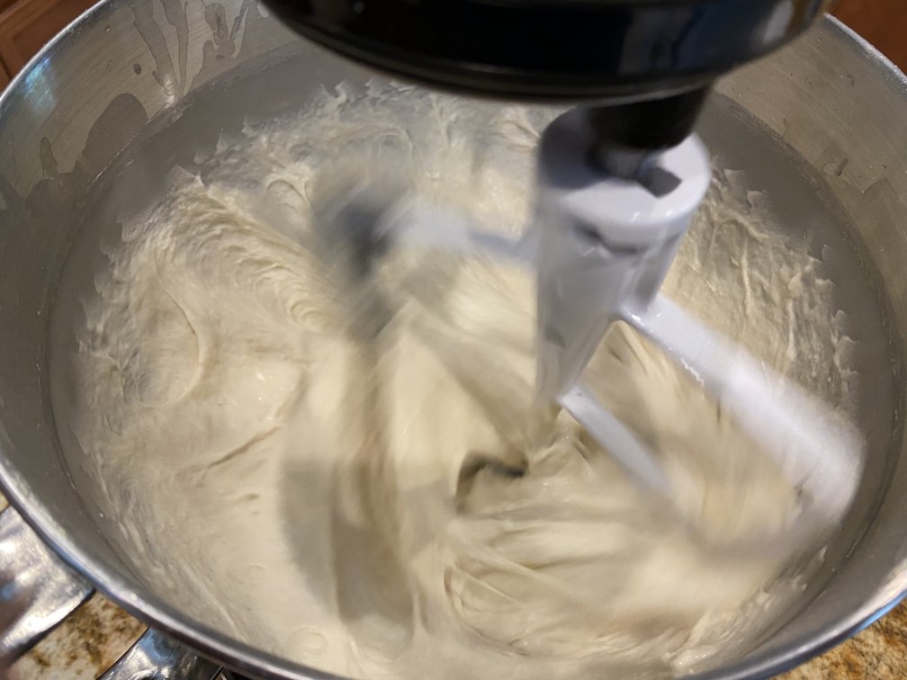 3 minutes into kneading