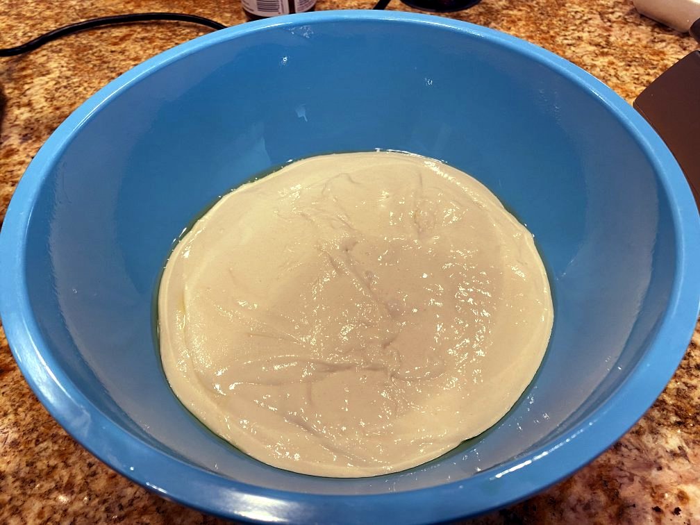 Dough in bowl before rise